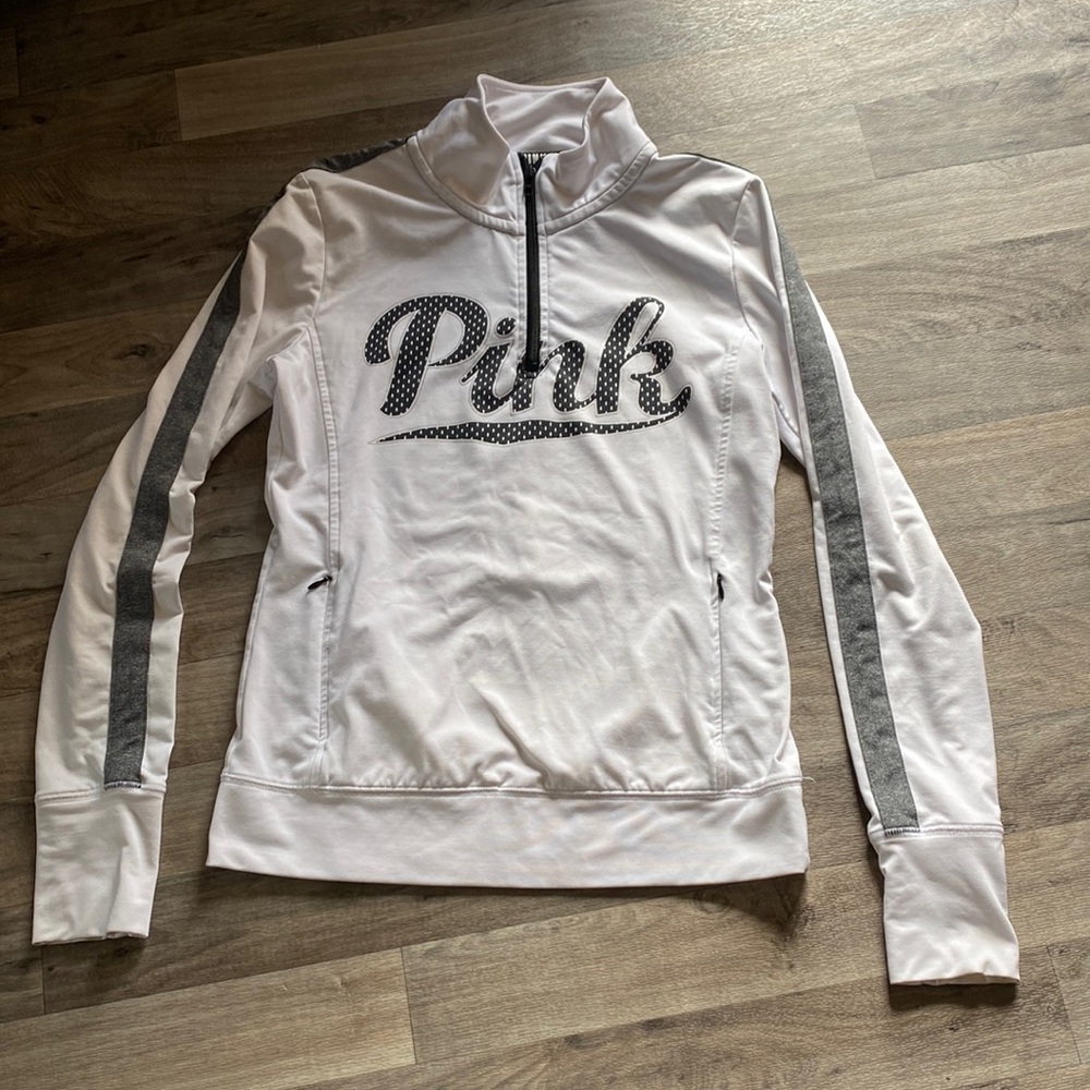 PINK VS Ultimate Half Zip Pullover SZ Small